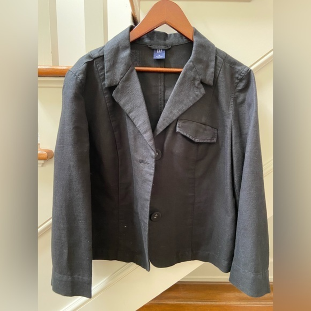 Vintage Gap, black jacket, cropped,‎ sz 14
